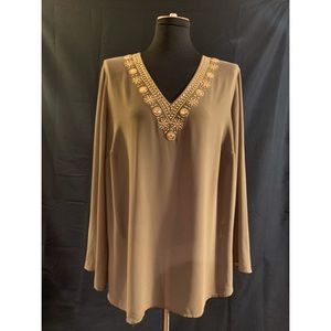 Michael Kors - Olive green sheer top